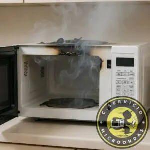 microondas quemado